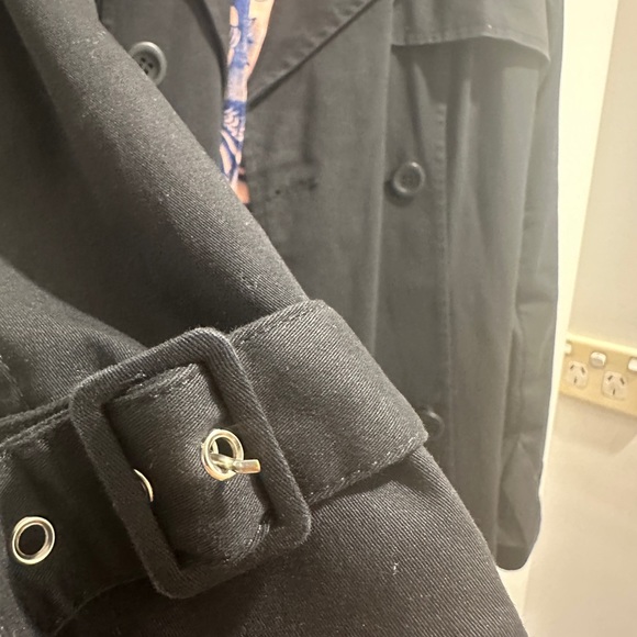 JEAN PAUL GAULTIER TARGET TRENCH COAT 12 BLACK WINTER DESIGNER - Picture 10 of 16